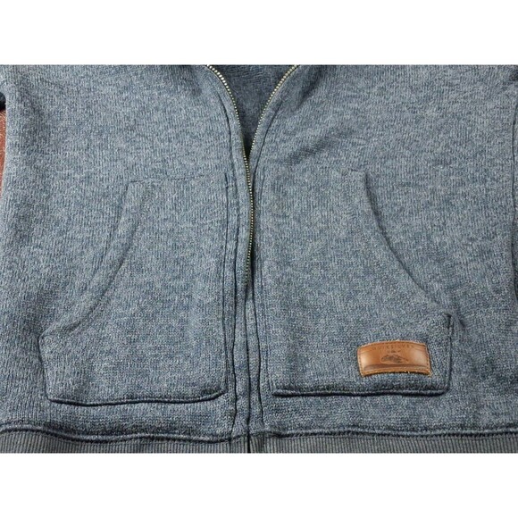 QUICKSILVER 1969 THE MOUNTAINS TO THE SHORE SWEATER SIZE 12 YOUTH GRAY AND BLACK - Picture 10 of 16